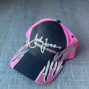 John Force Racing Pink and Black Sequined Hat